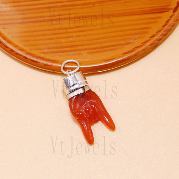 925 Sterling Silver Italian Mano Cornuto (Horned Hand) Pendant - Image 3
