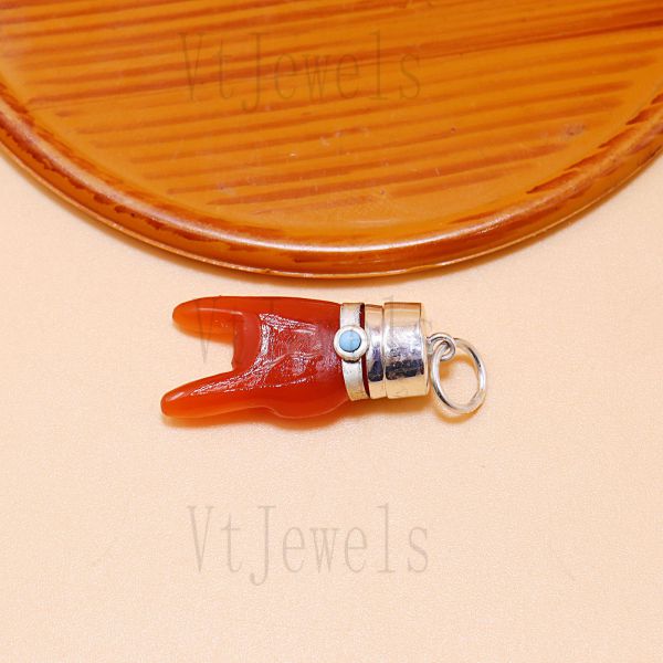 925 Sterling Silver Italian Mano Cornuto (Horned Hand) Pendant - Image 5