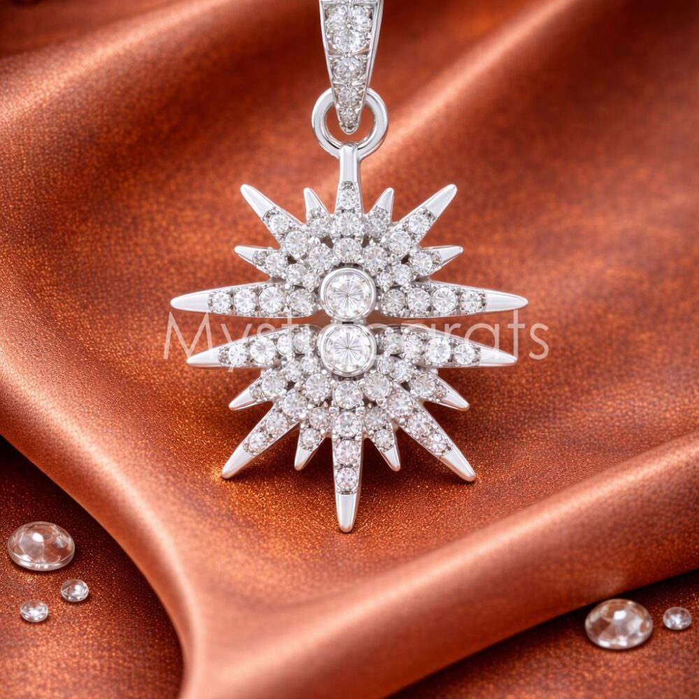 925 Sterling Silver North Star Pendant