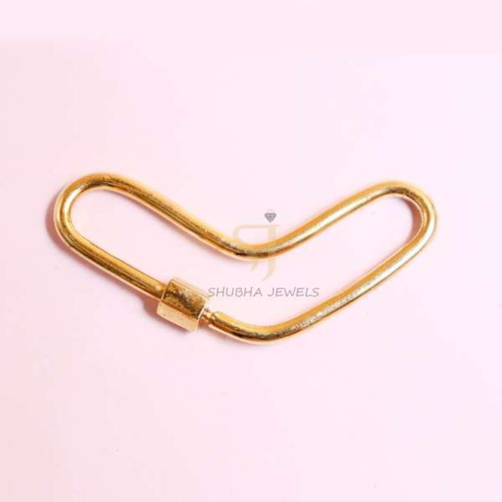 925 Sterling Silver Minimalist Hook Clasp Connector Pendant / Jewelry Finding