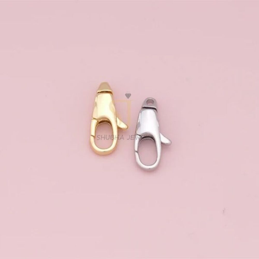 1 Pcs 925 Sterling Silver Lobster Clasp without Loop | Gold & Silver Finish Jewelry Connector