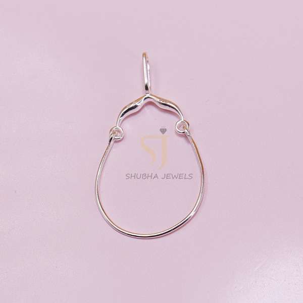925 Sterling Silver Oval Charm Holder Lock with Hinged Closure | Minimal Jewelry Connector - Image 4