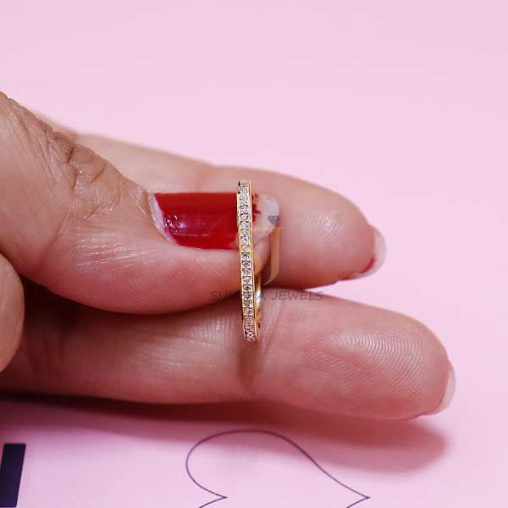 925 Sterling Silver Gold Plated Oval Pave Diamond Charm Holder Lock | Minimal Designer Connector