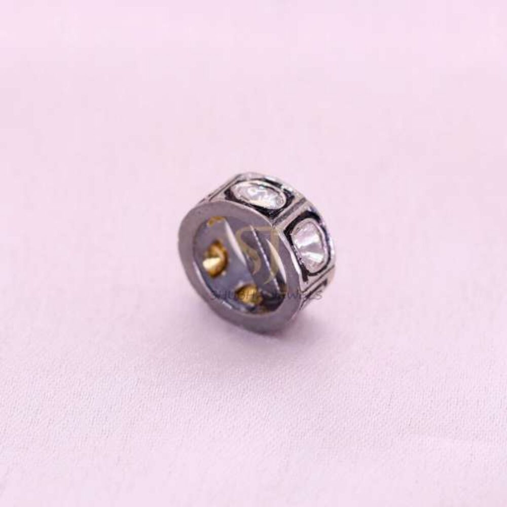 925 Sterling Silver Diamond Round Bead Jewelry