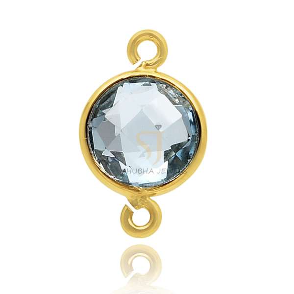 925 Sterling Silver Gold Plated Amethyst Connector Jewelry - Image 3