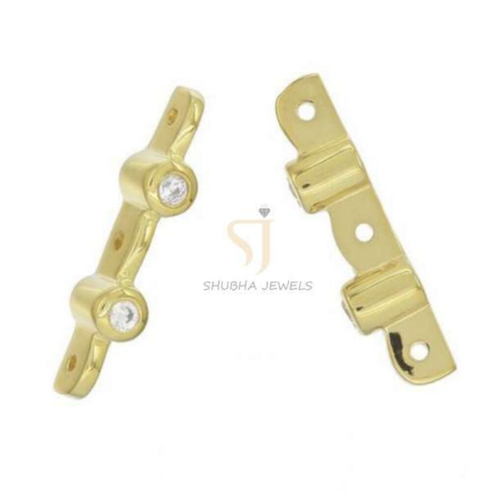 925 Sterling Silver Gold Plated Bar Connector Jewelry