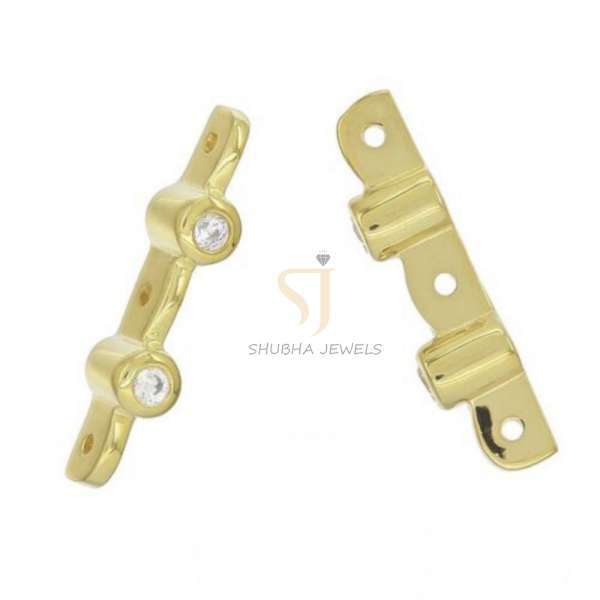 925 Sterling Silver Gold Plated Bar Connector Jewelry