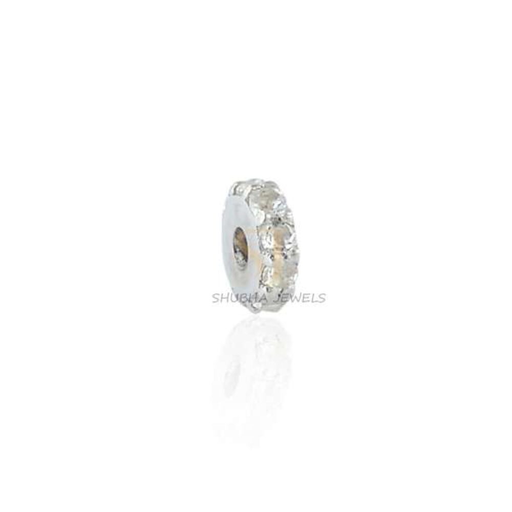 925 Sterling Silver Diamond Spacer Bead Finding Jewelry