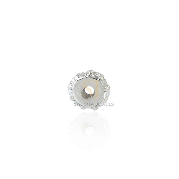 925 Sterling Silver Diamond Spacer Bead Finding Jewelry - Image 4