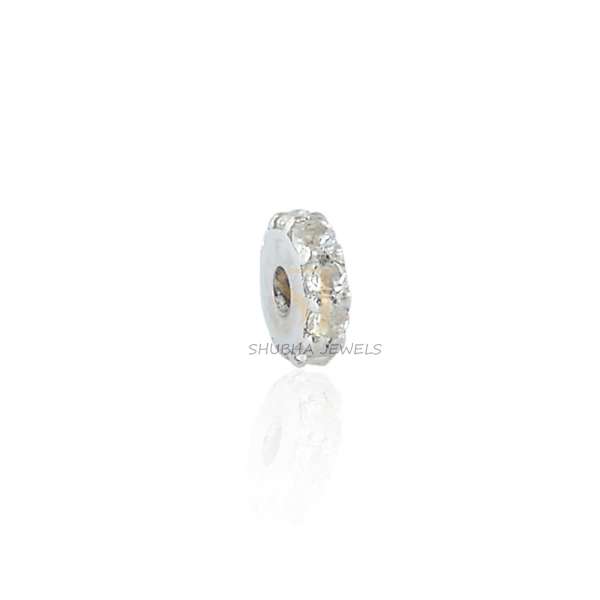 925 Sterling Silver Diamond Spacer Bead Finding Jewelry