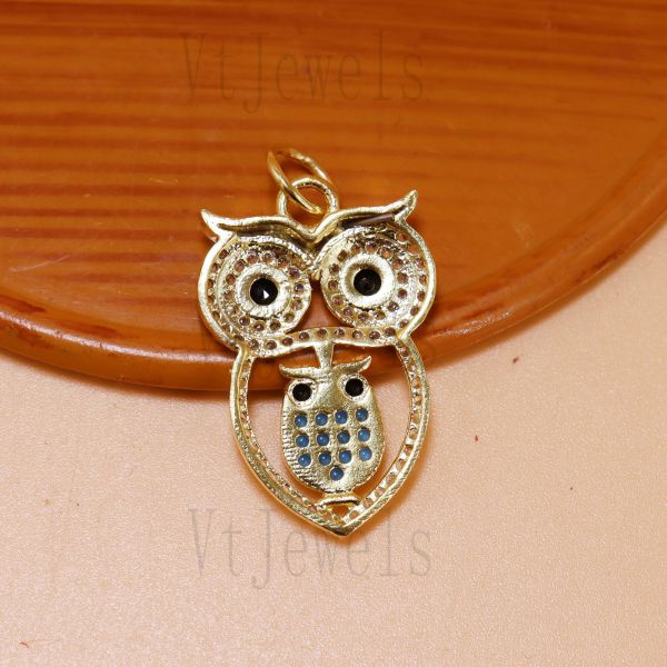 Mother and Baby Owl Pendant in 925 Sterling Silver - Image 3