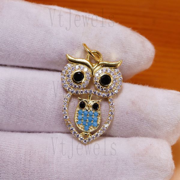 Mother and Baby Owl Pendant in 925 Sterling Silver - Image 6
