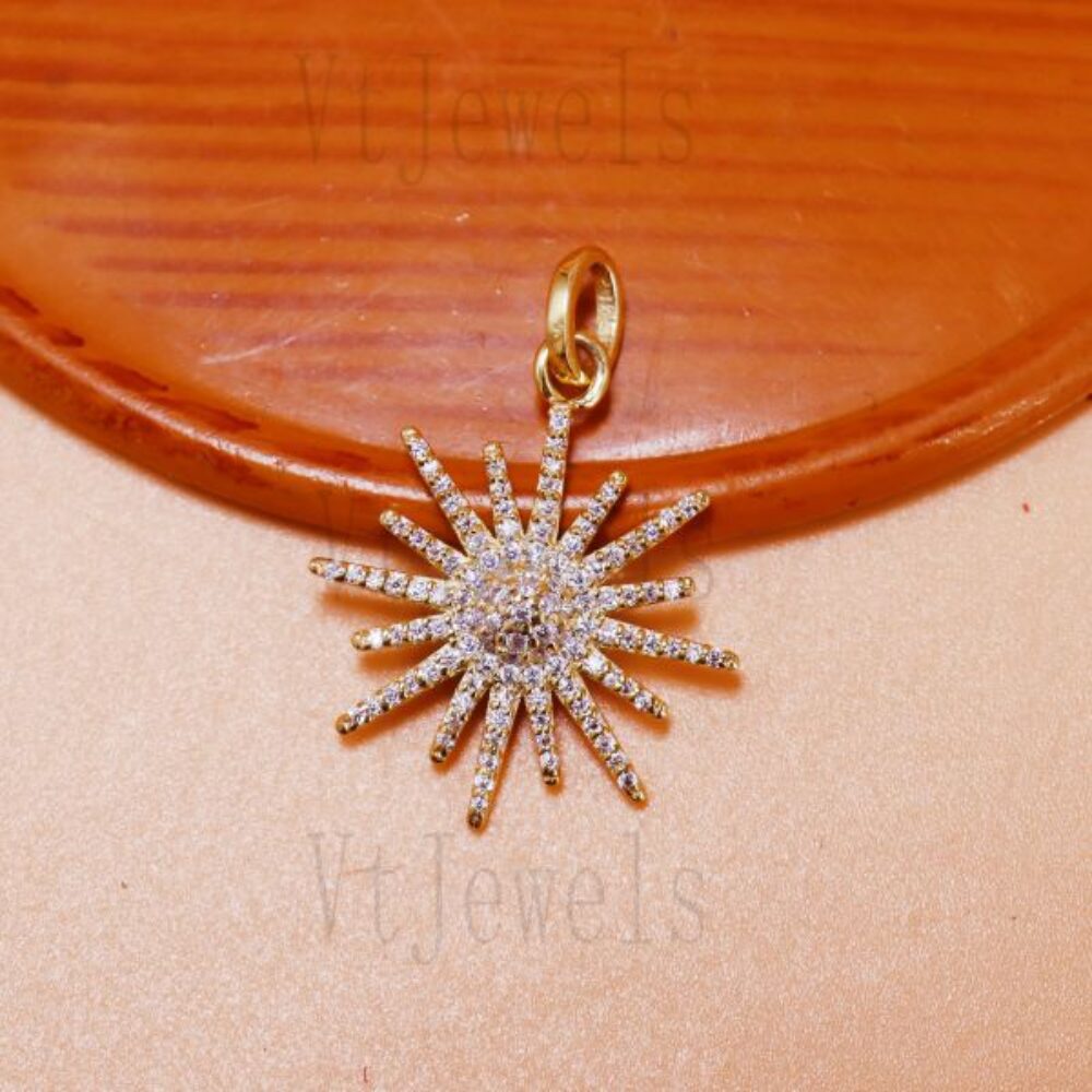 925 Sterling Silver Sunburst Pendant