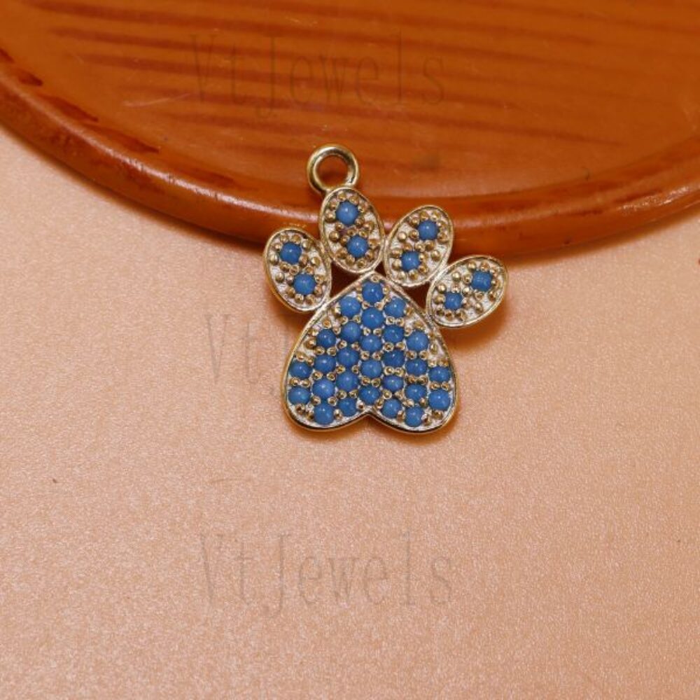 925 Sterling Silver Paw Print Pendant