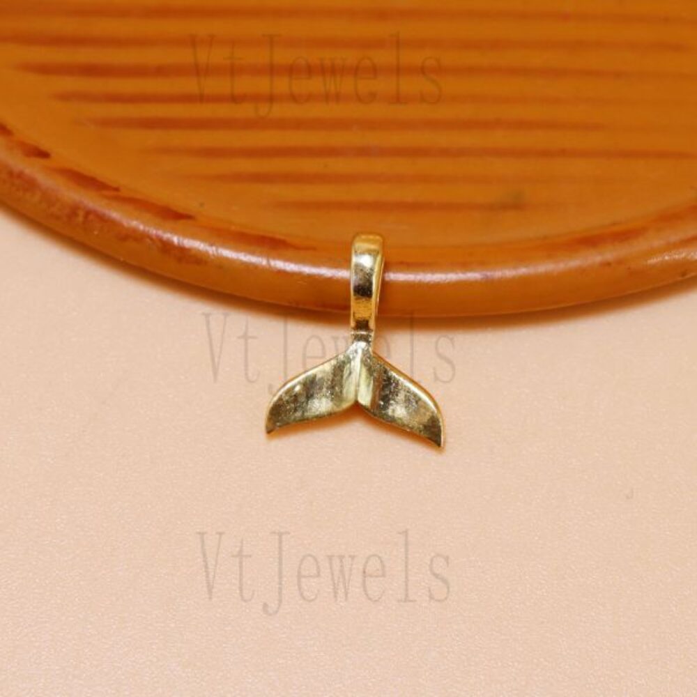 925 Sterling Silver Whale Tail Mermaid Pendant