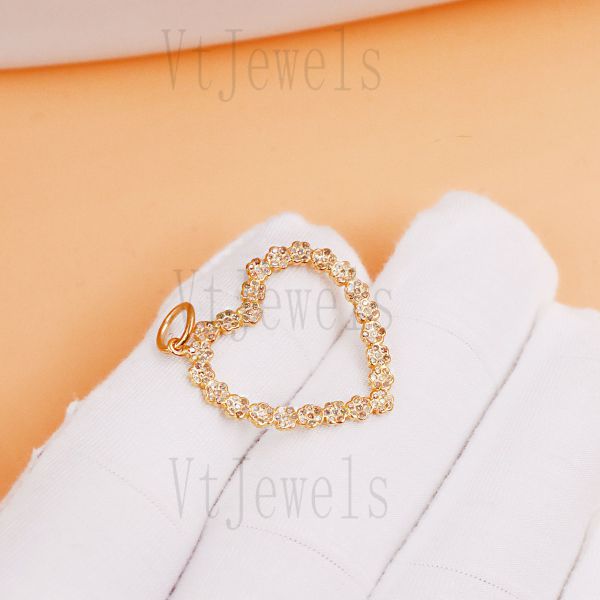 925 Sterling Silver Open Heart Charm Pendant - Image 5