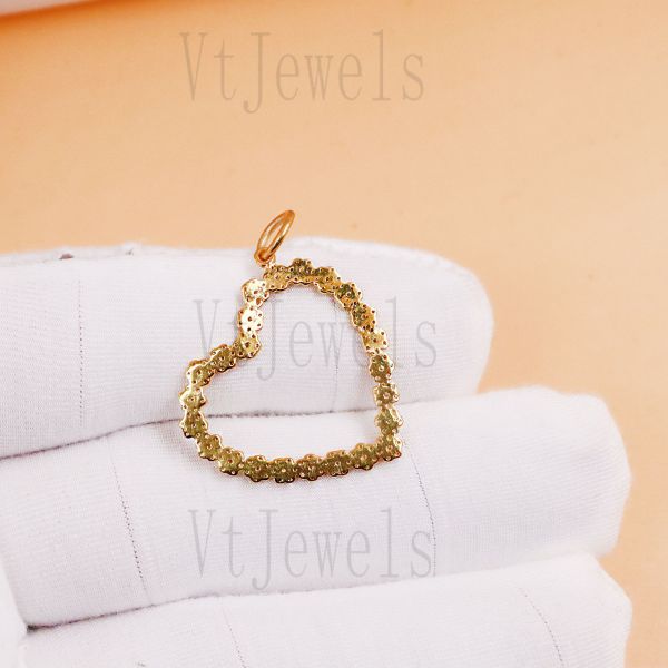 925 Sterling Silver Open Heart Charm Pendant - Image 6
