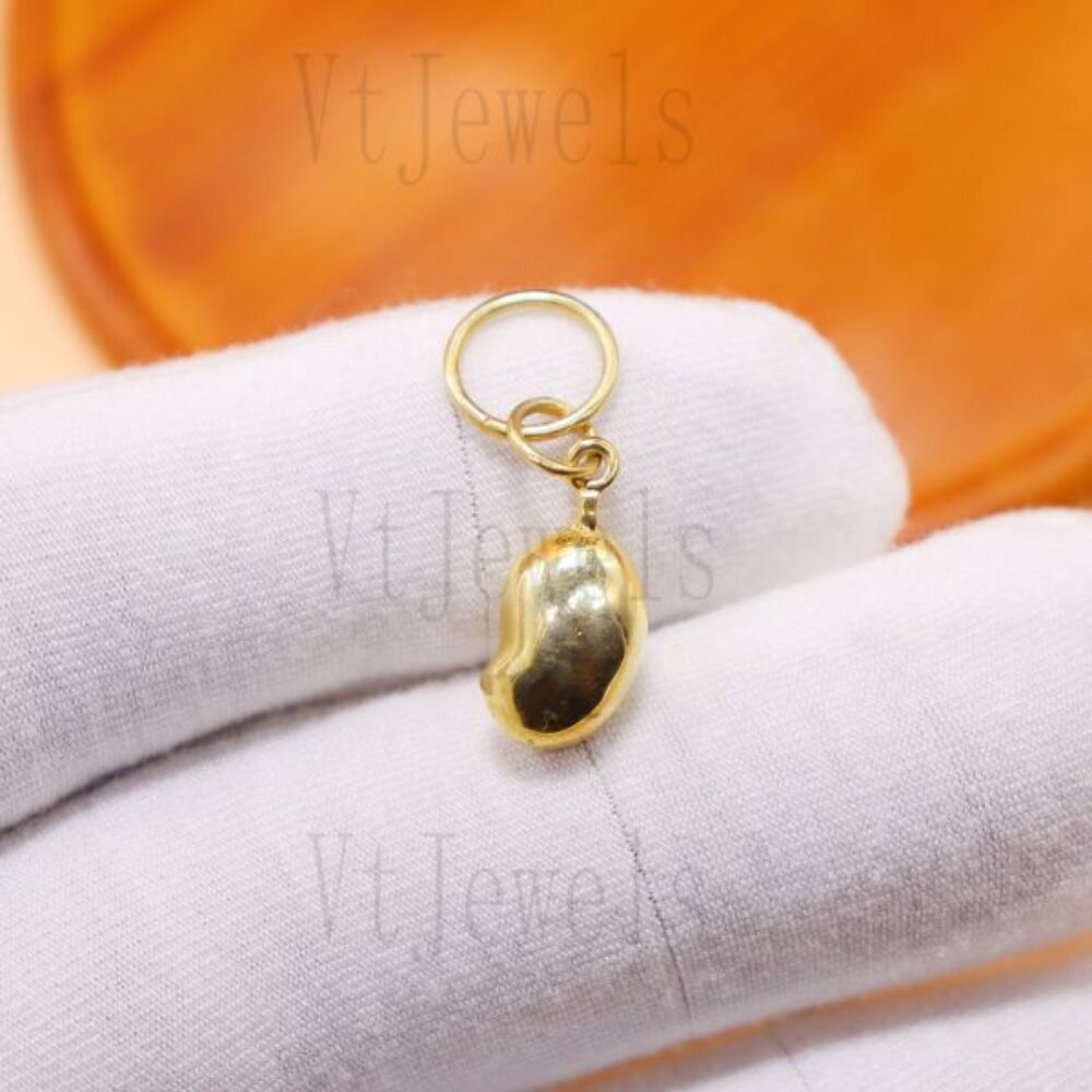 925 Sterling Silver Bean Pendant
