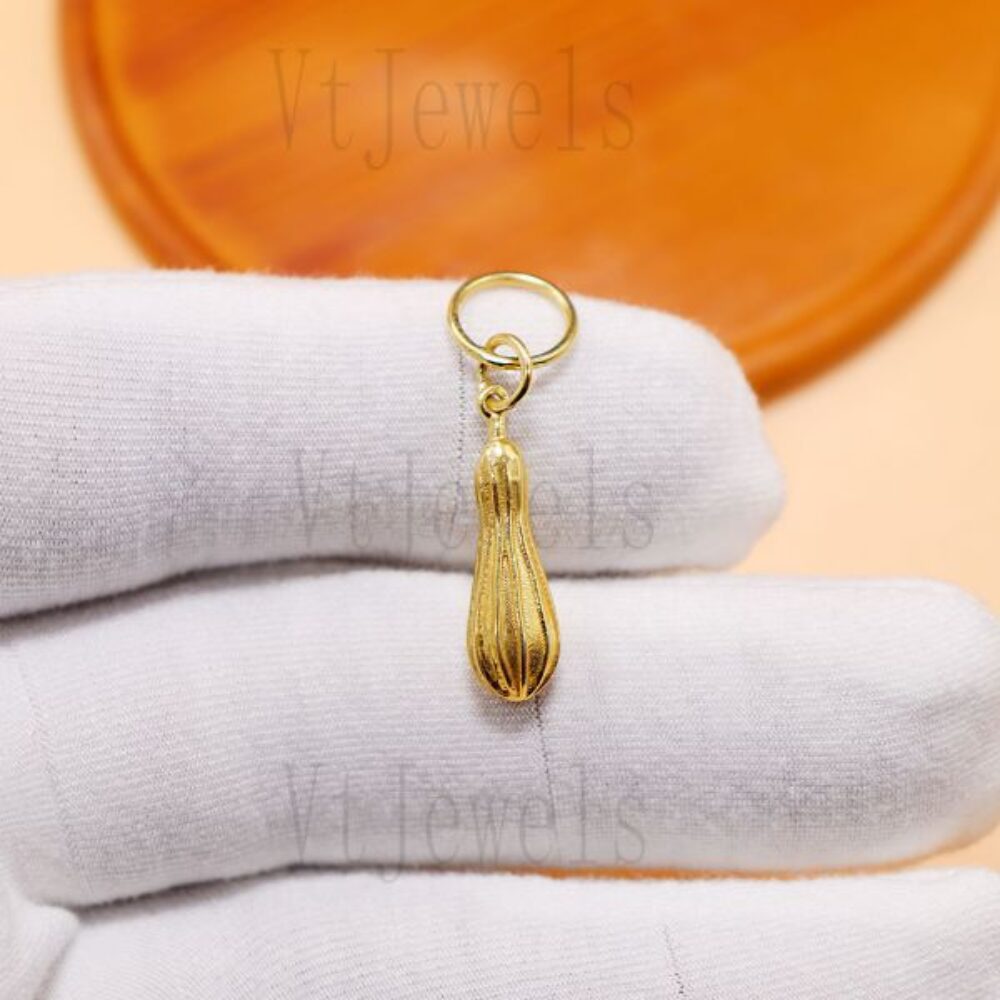 925 Sterling Silver Peanut Charm Pendant