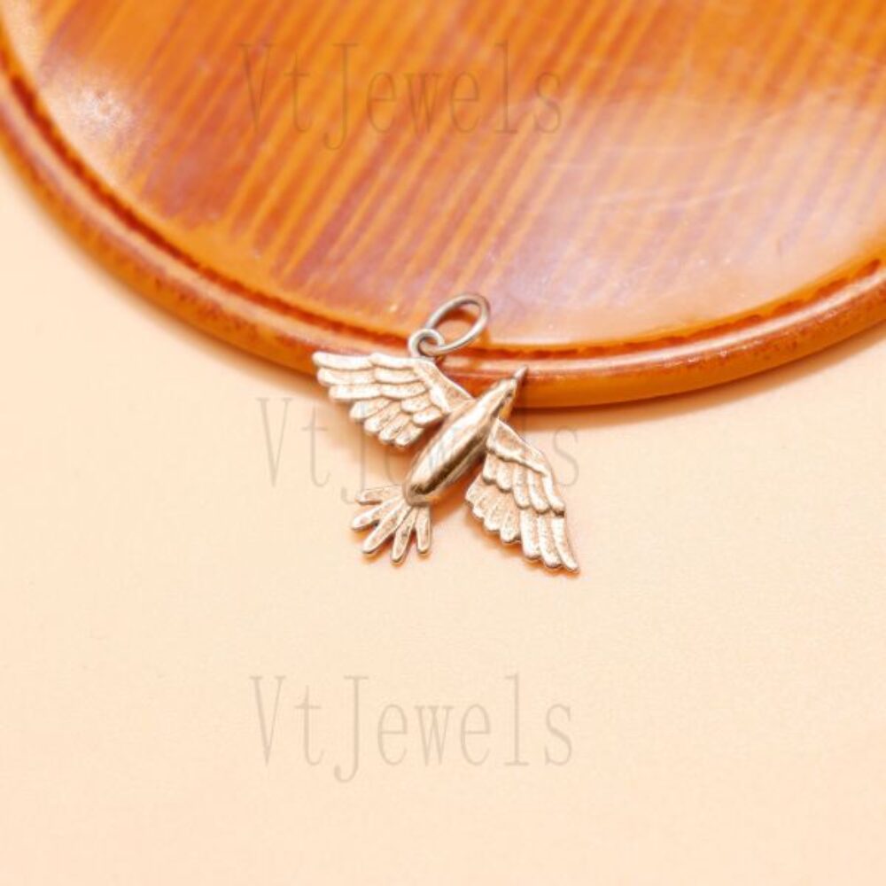 925 Sterling Silver Flying Bird Pendant