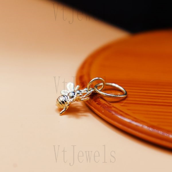 925 Sterling Silver Honey Bee Charm Pendant - Image 3
