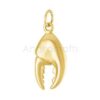 925 Sterling Silver Crab Claw Pendant | Gold Plated Ocean Charm