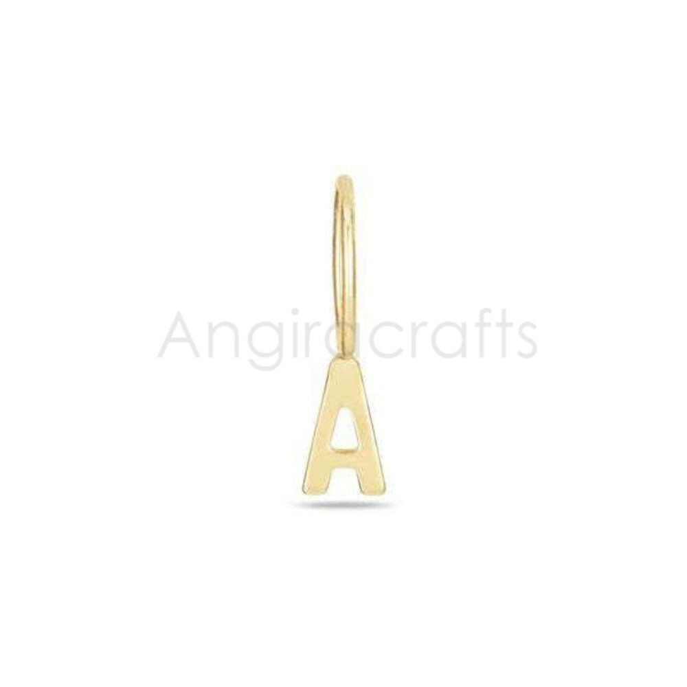 925 Sterling Silver Initial “A” Pendant | Gold Plated Minimal Alphabet Charm