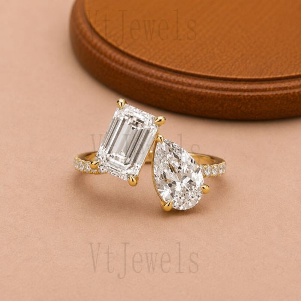 925 Sterling Silver Radiant Cut Moissanite Solitaire Ring