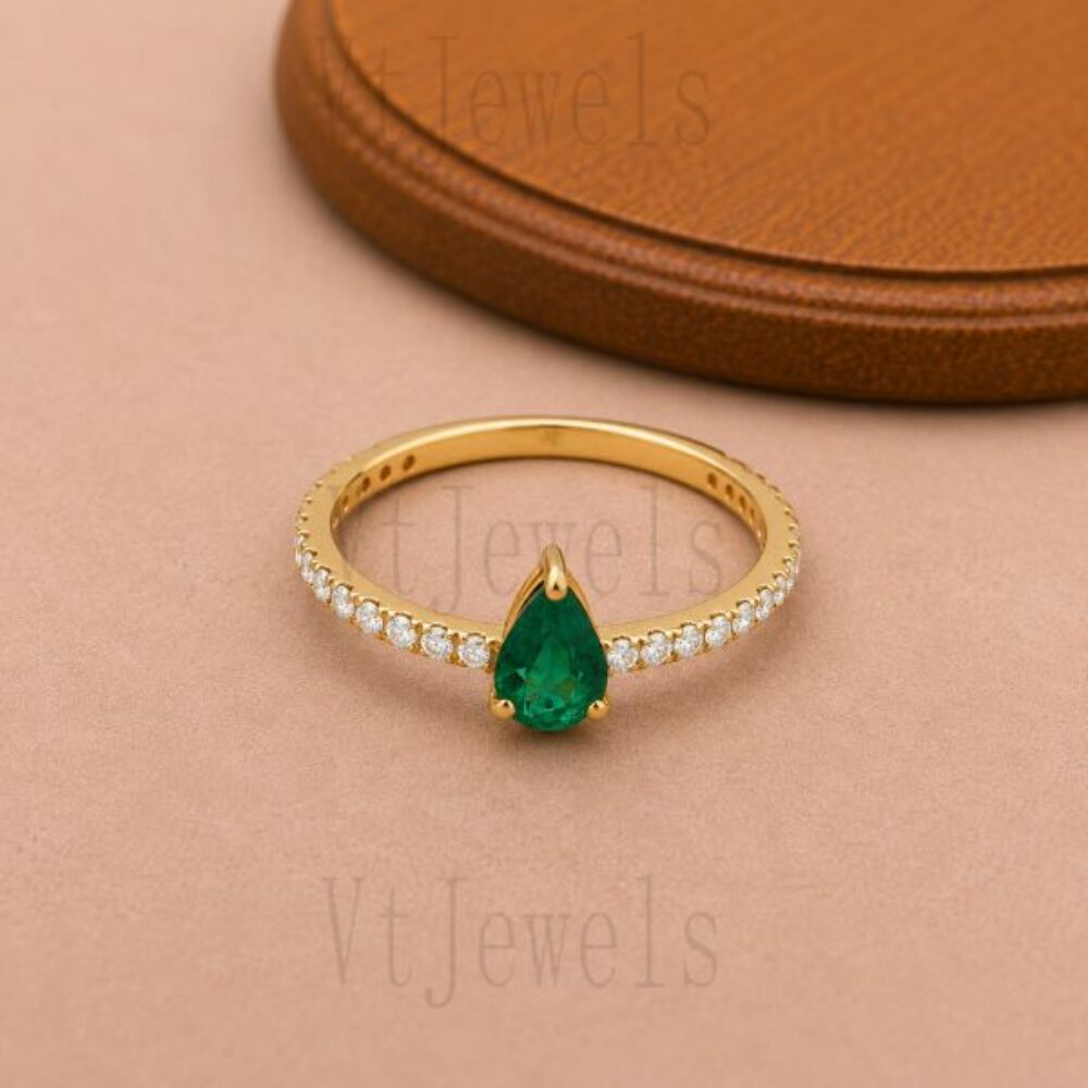 925 Sterling Silver Radiant Cut Moissanite Pave diamond Band Ring