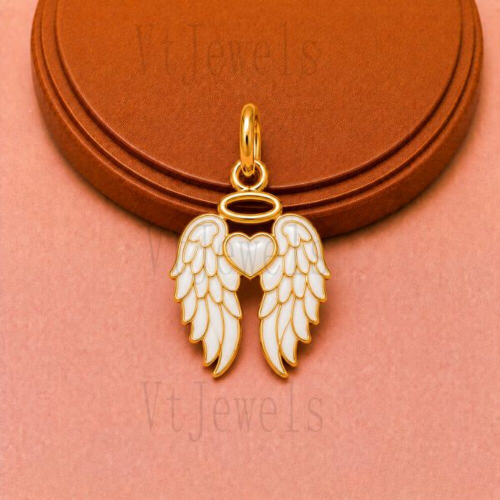 925 Sterling Silver Angel Wings Pendant