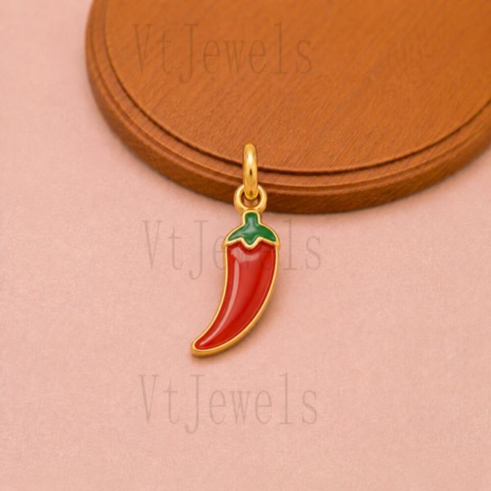 925 Sterling Silver Chili Pepper Pendant