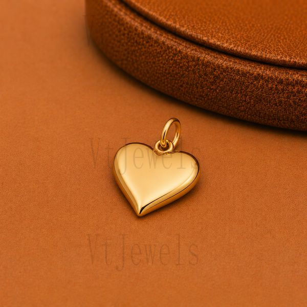 925 Sterling Silver Puffy Heart Pendant