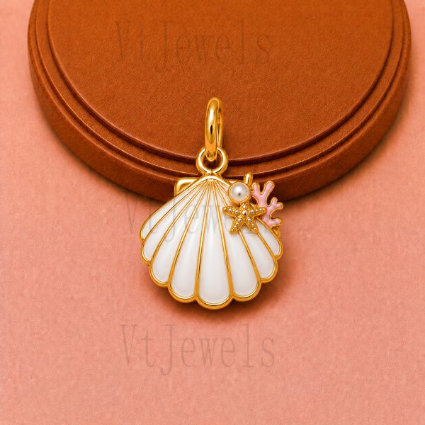 925 Sterling Silver Seashell Pendant