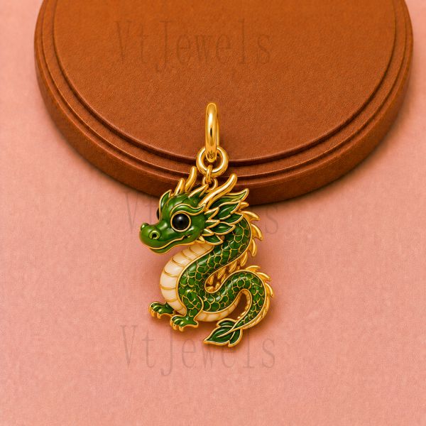 925 Sterling Silver Chinese Dragon Pendant