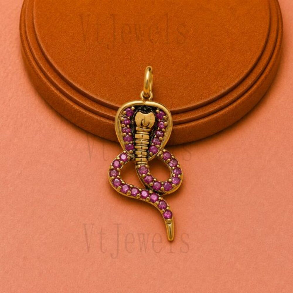 925 Sterling Silver Cobra Snake Pendant
