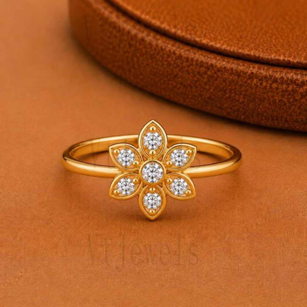 Floral Cluster 925 Sterling Silver Ring