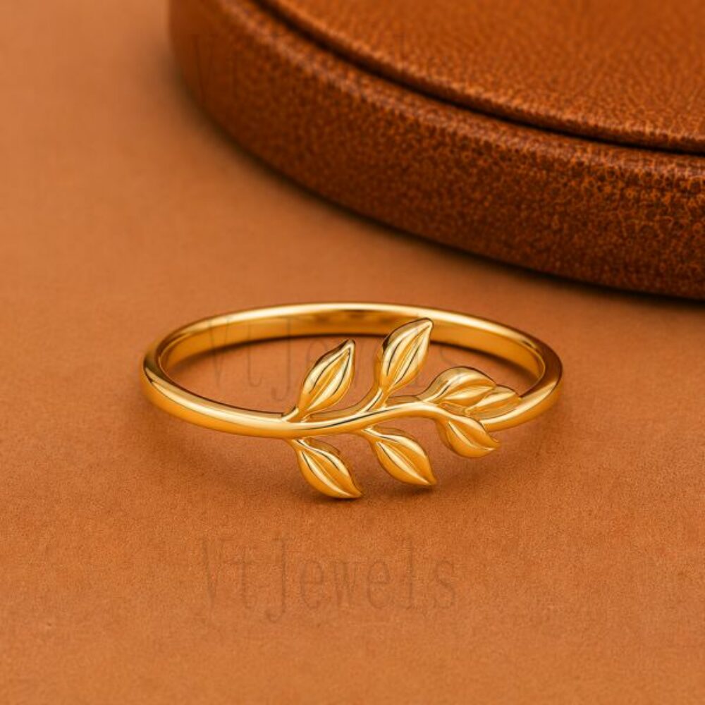 Dainty Leaf Branch 925 Sterling Silver Ring