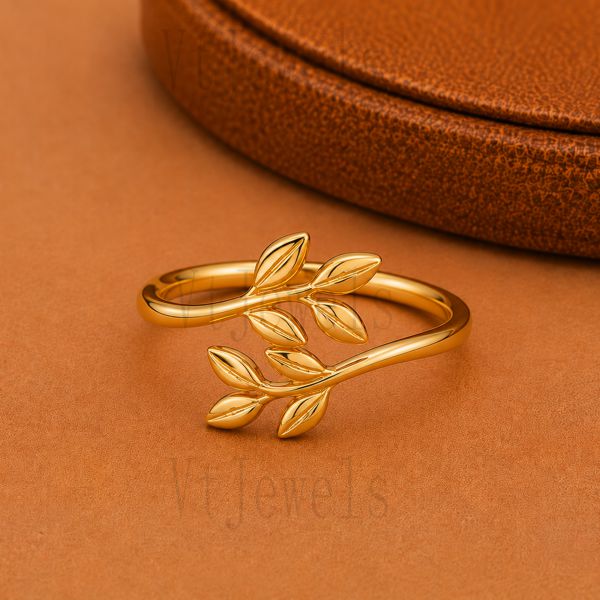 Adjustable Leaf Vine 925 Sterling Silver Ring