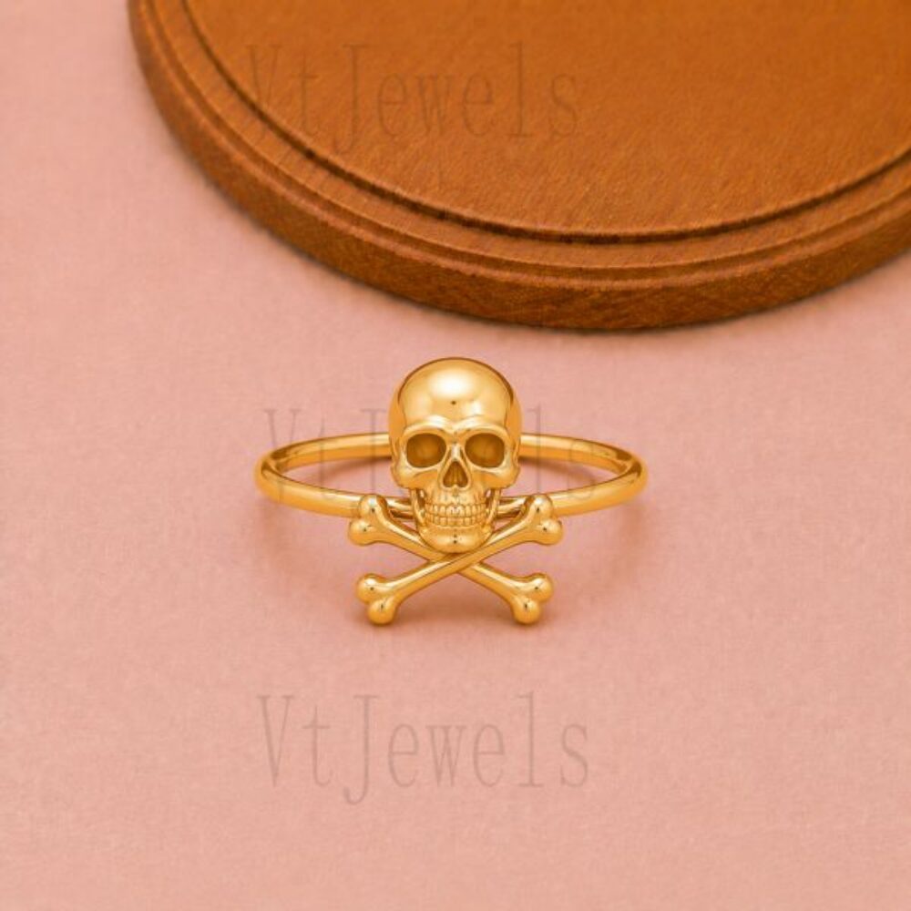 925 Sterling Silver Skull and Crossbones Ring
