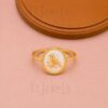 925 Sterling Silver Gold Plated Enamel Bird Signet Ring