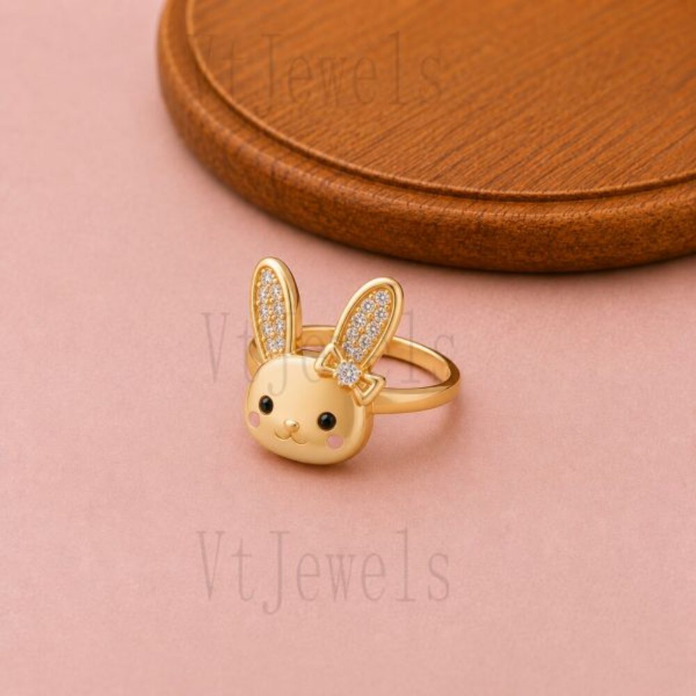 925 Sterling Silver Rabbit Ring