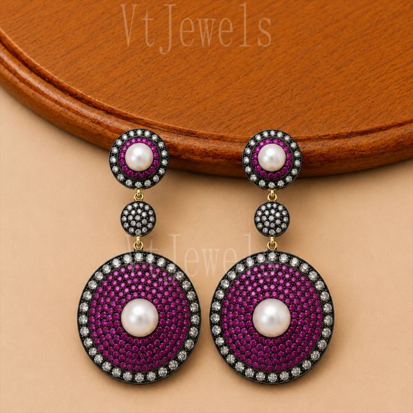 925 Sterling Silver Pearl Drop Earring