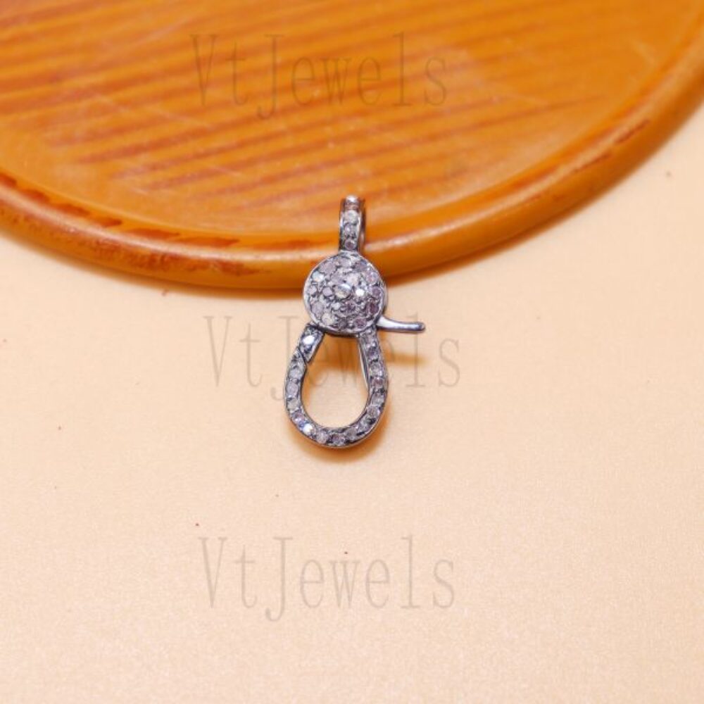 925 Sterling Silver Round Medallion Lobster Clasp Finding
