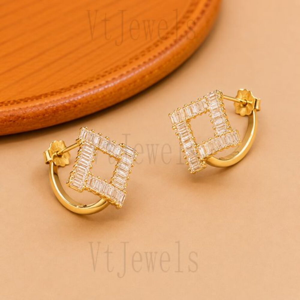 925 Sterling Silver Geometric Hoop Earrings