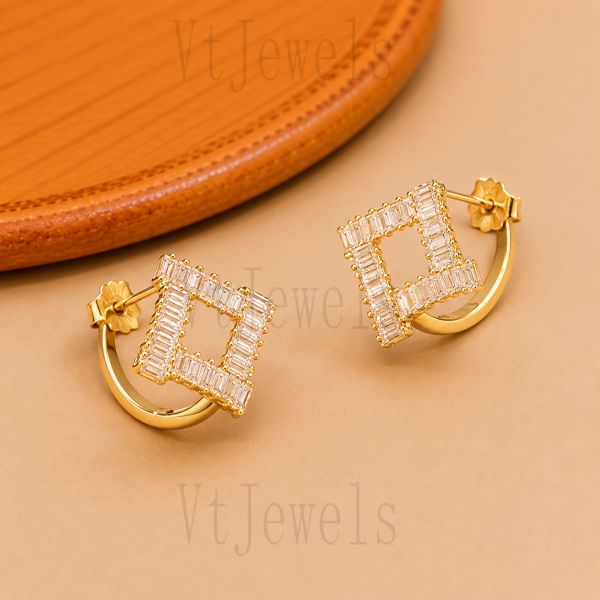 925 Sterling Silver Geometric Hoop Earrings