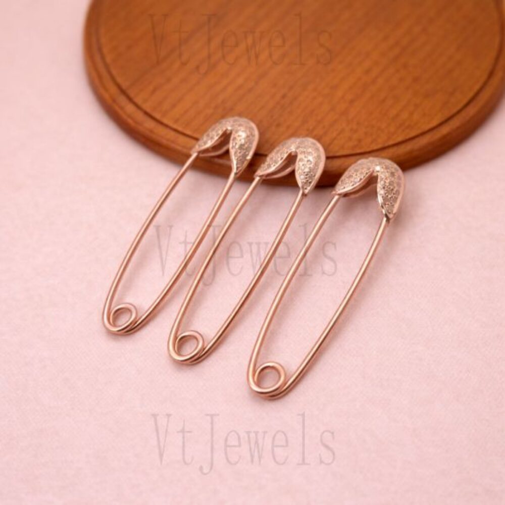 925 Sterling Silver Safety Pin Brooch Findings