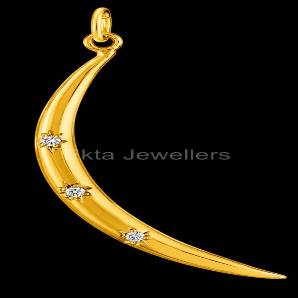 925 Sterling Silver Crescent Moon Pendant