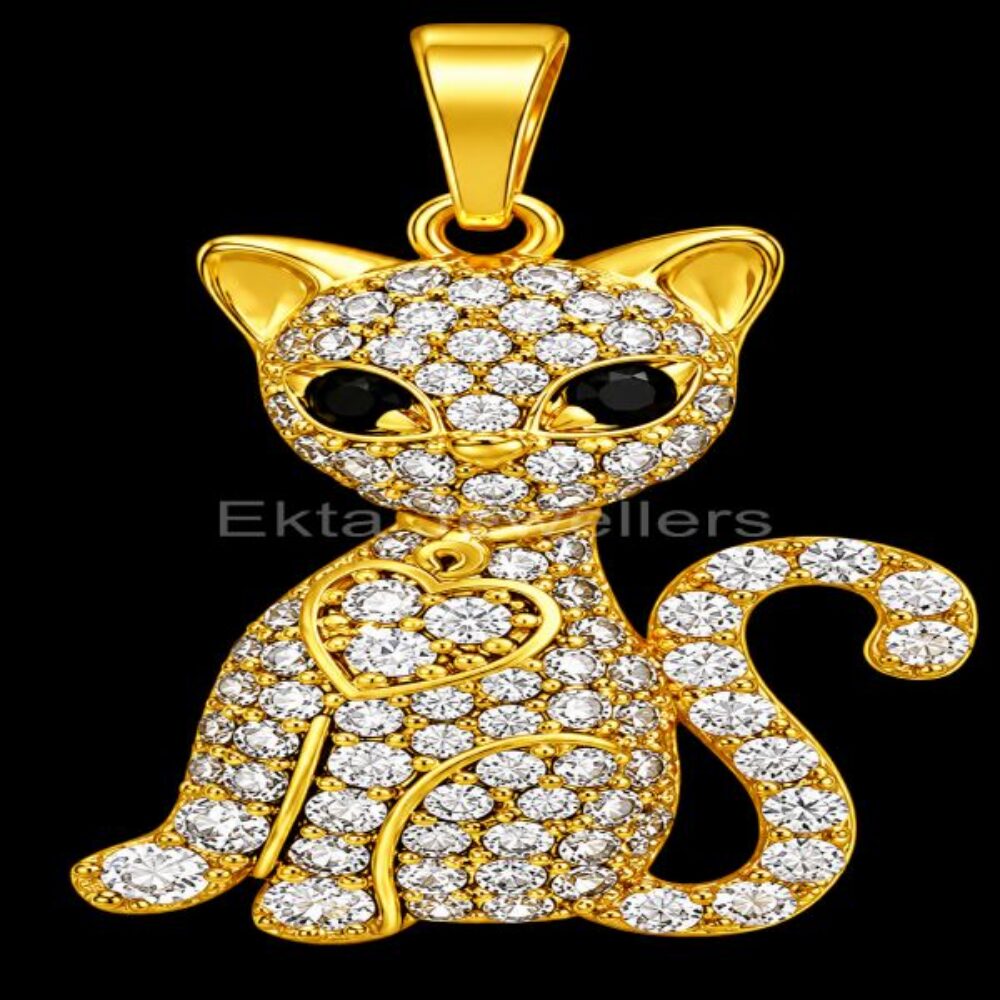 925 Sterling Silver Cat Pendant