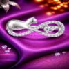Cat Infinity 925 Sterling Silver Statement Ring