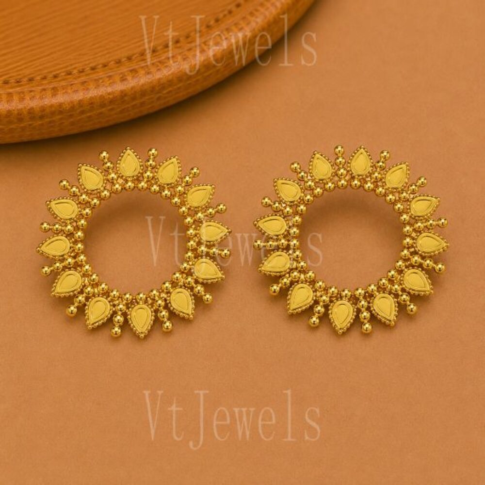 925 Sterling Silver Sunburst Statement Stud Earrings
